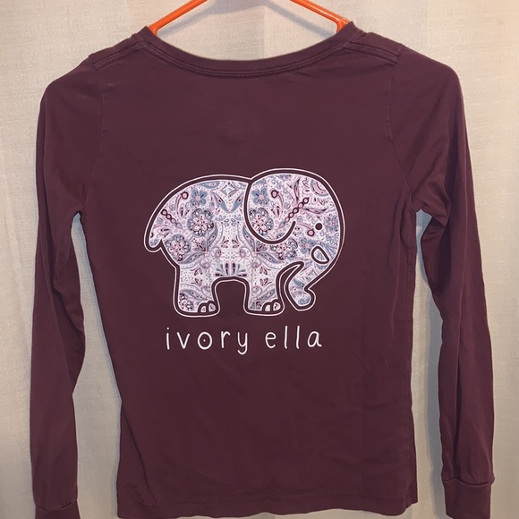 Ivory Ella long sleeve shirt pretty plum color - Picture 3 of 3